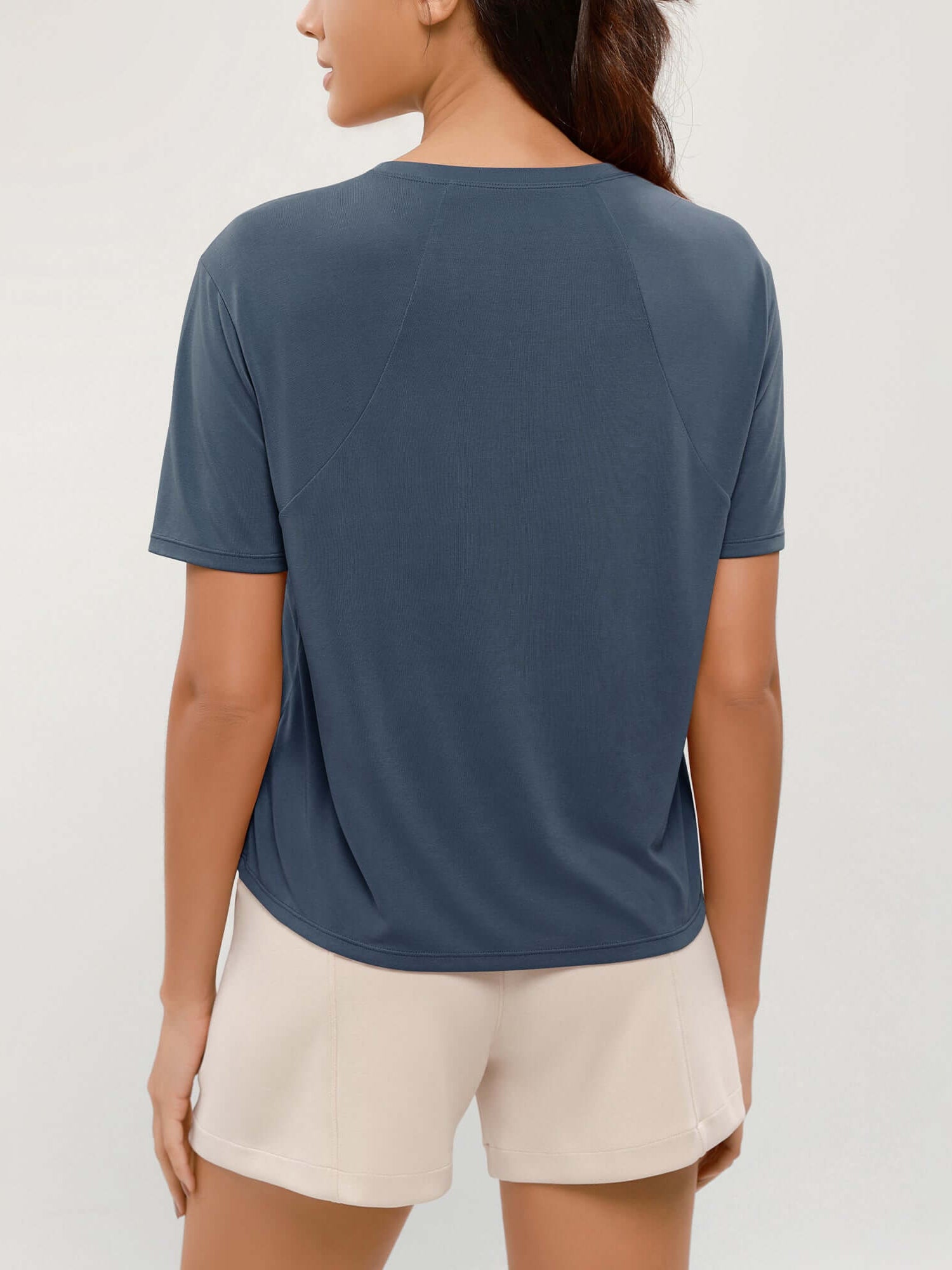 Modal Soft Crew Neck Short Sleeve Shirts - ododos