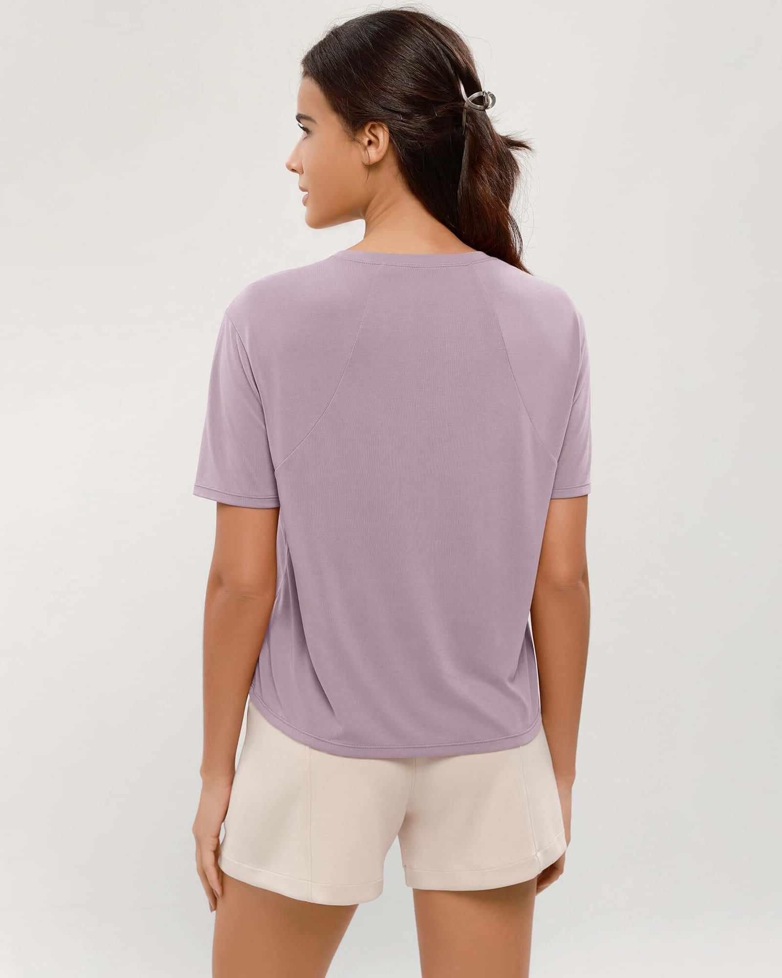 Modal Soft Crew Neck Short Sleeve Shirts - ododos