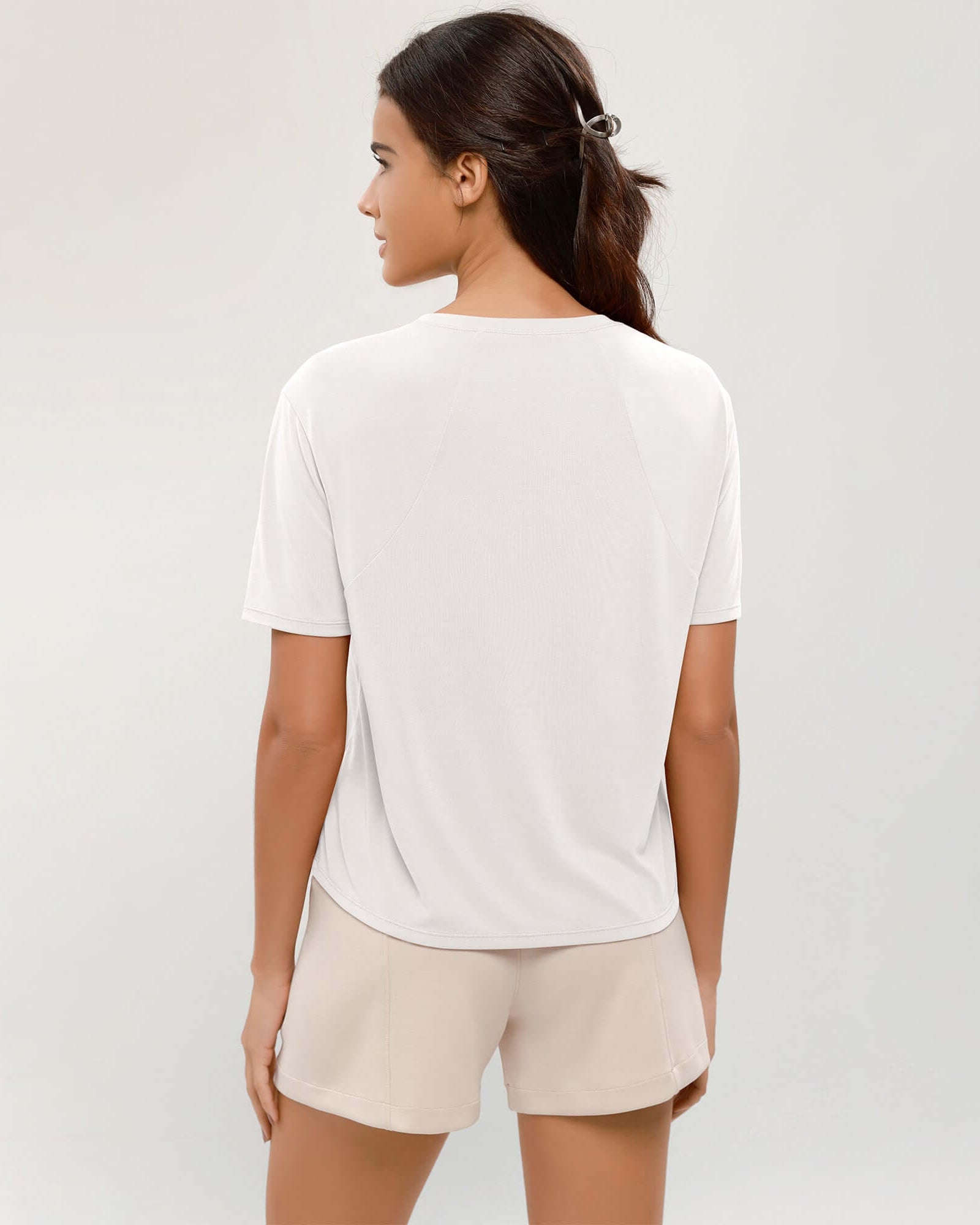 Modal Soft Crew Neck Short Sleeve Shirts - ododos