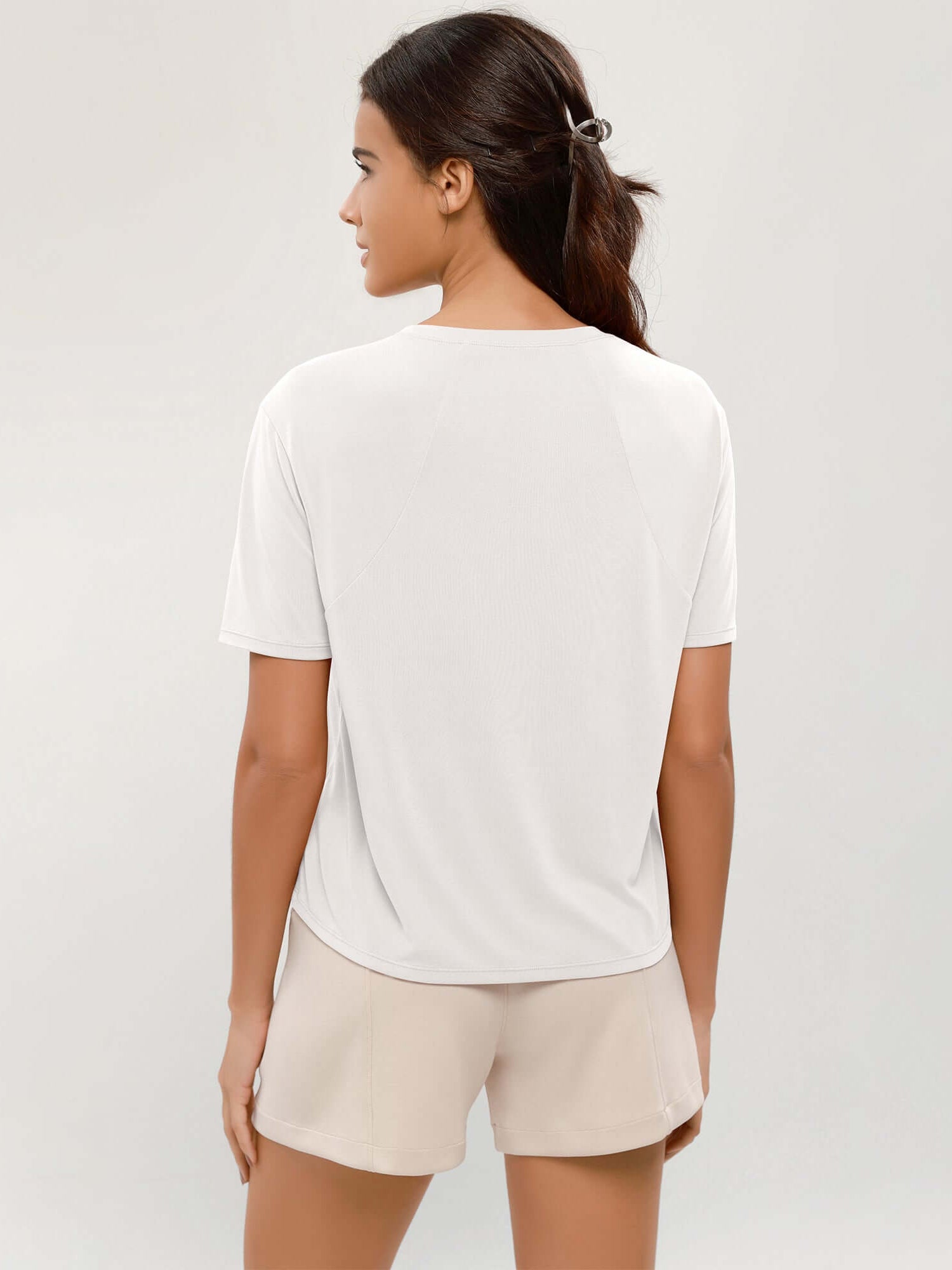 Modal Soft Crew Neck Short Sleeve Shirts - ododos