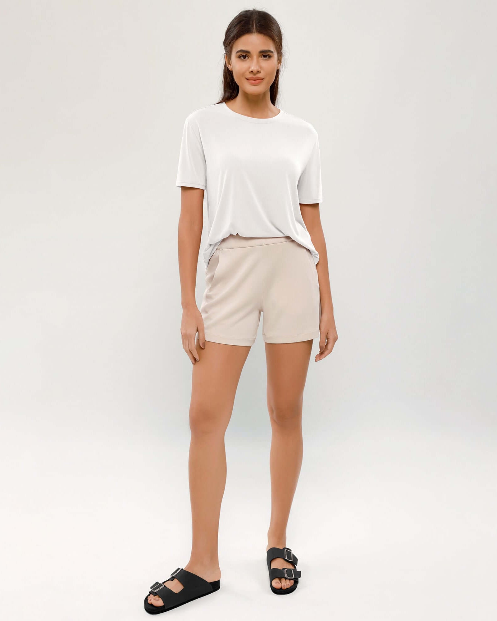 Modal Soft Crew Neck Short Sleeve Shirts - ododos