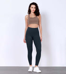25 Body-Hugging Workout Leggings with Back Pocket Deep Navy - ododos