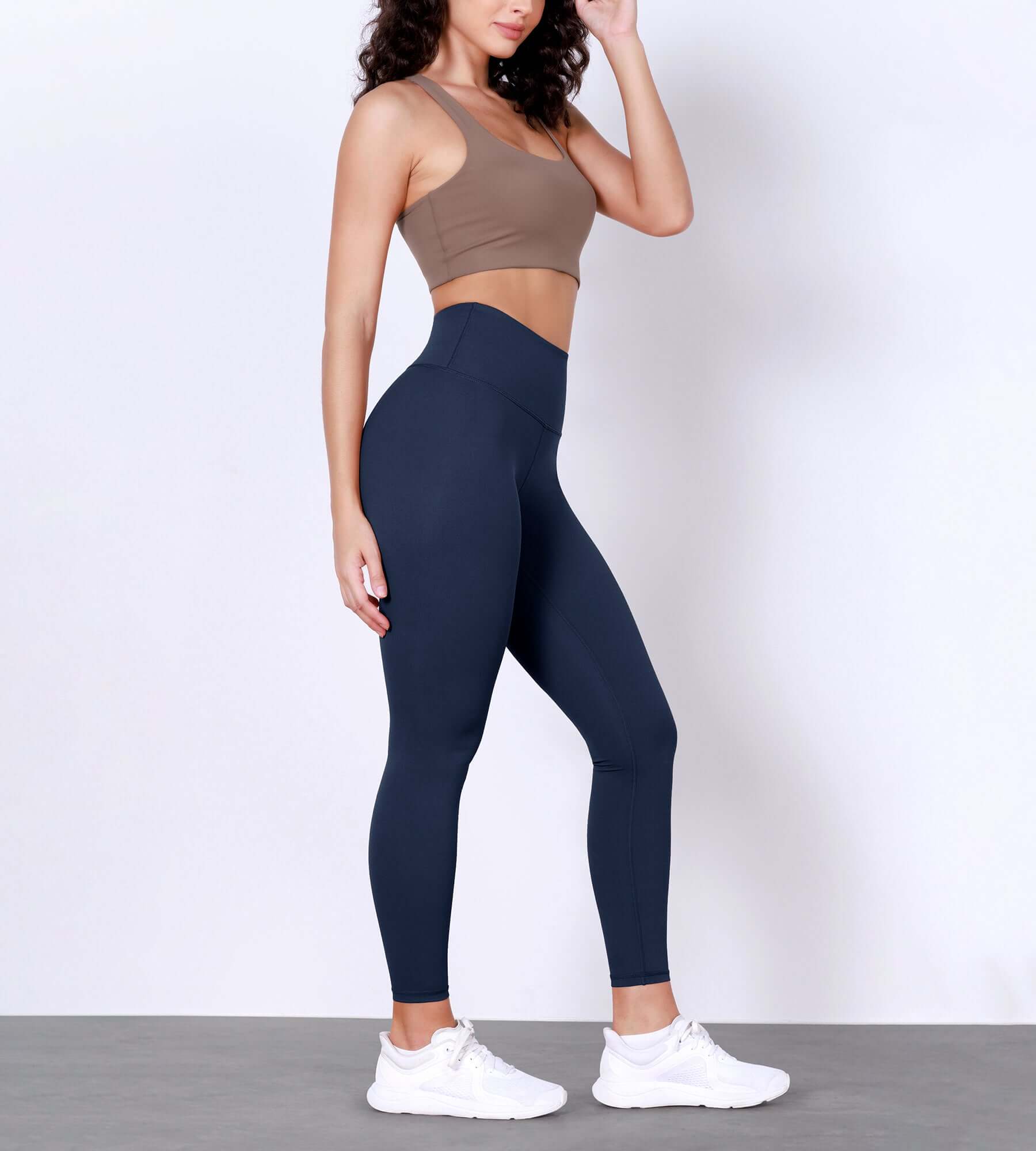 25 Body-Hugging Workout Leggings with Back Pocket Navy - ododos