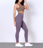 28 Odlex Body-Hugging Workout Leggings with Back Pocket Ash Violet - ododos