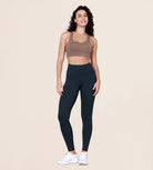28 Odlex Body-Hugging Workout Leggings with Back Pocket Deep Navy - ododos