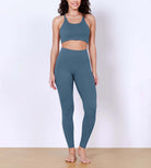 28 Odlex Body-Hugging Workout Leggings with Back Pocket Ink Blue - ododos