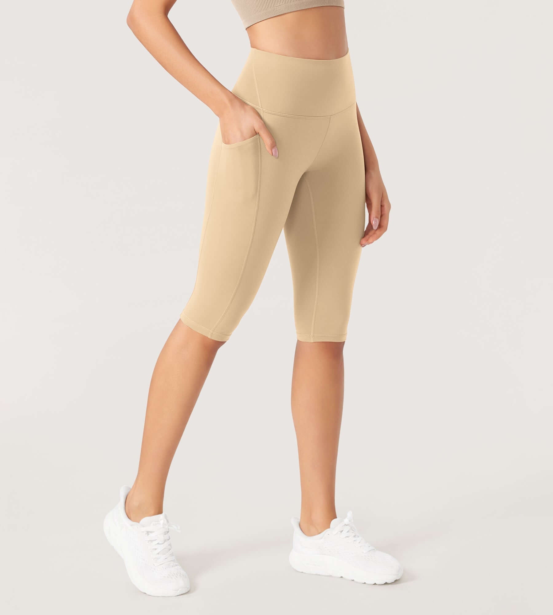 ODLEX 2-Pack 14 High Waist Workout Capris with Pockets - ododos