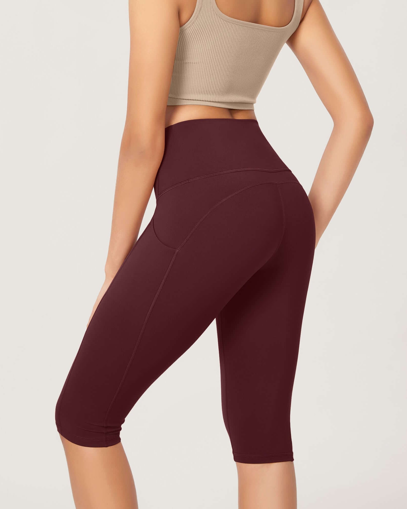 ODLEX 2-Pack 14 High Waist Workout Capris with Pockets - ododos