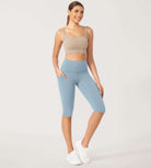 ODLEX 2-Pack 14 High Waist Workout Capris with Pockets - ododos