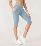ODLEX 2-Pack 14 High Waist Workout Capris with Pockets - ododos
