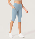 ODLEX 2-Pack 14 High Waist Workout Capris with Pockets - ododos