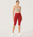 ODLEX 2-Pack 14 High Waist Workout Capris with Pockets - ododos