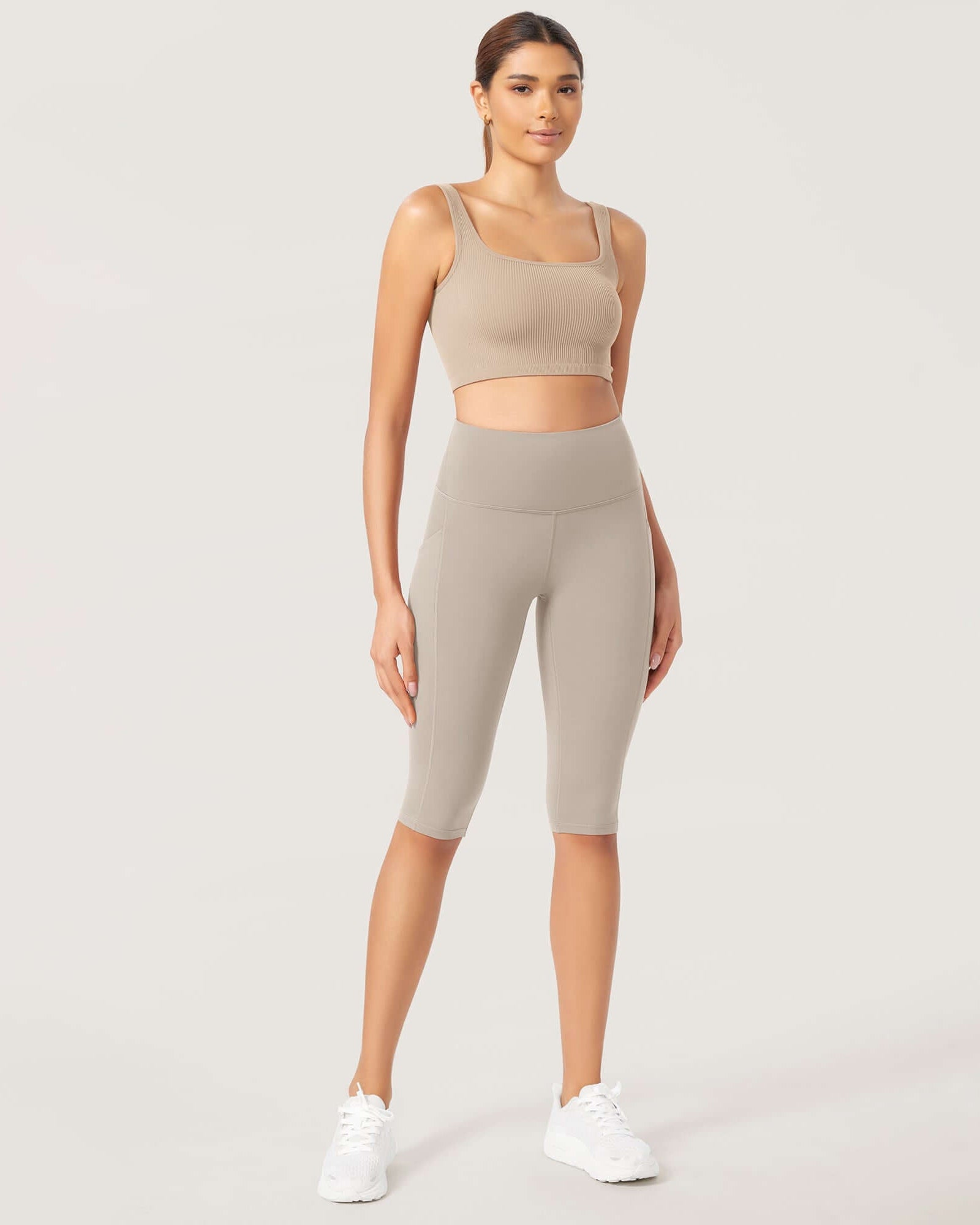 ODLEX 2-Pack 14 High Waist Workout Capris with Pockets - ododos