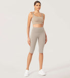 ODLEX 2-Pack 14 High Waist Workout Capris with Pockets - ododos