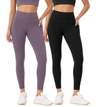 2-Pack 25�High Waist Workout Leggings with Pockets - ododos