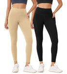 2-Pack 25�High Waist Workout Leggings with Pockets - ododos