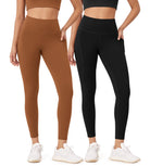 2-Pack 25�High Waist Workout Leggings with Pockets - ododos