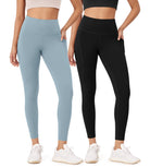 2-Pack 25�High Waist Workout Leggings with Pockets - ododos