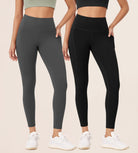2-Pack 25�High Waist Workout Leggings with Pockets - ododos