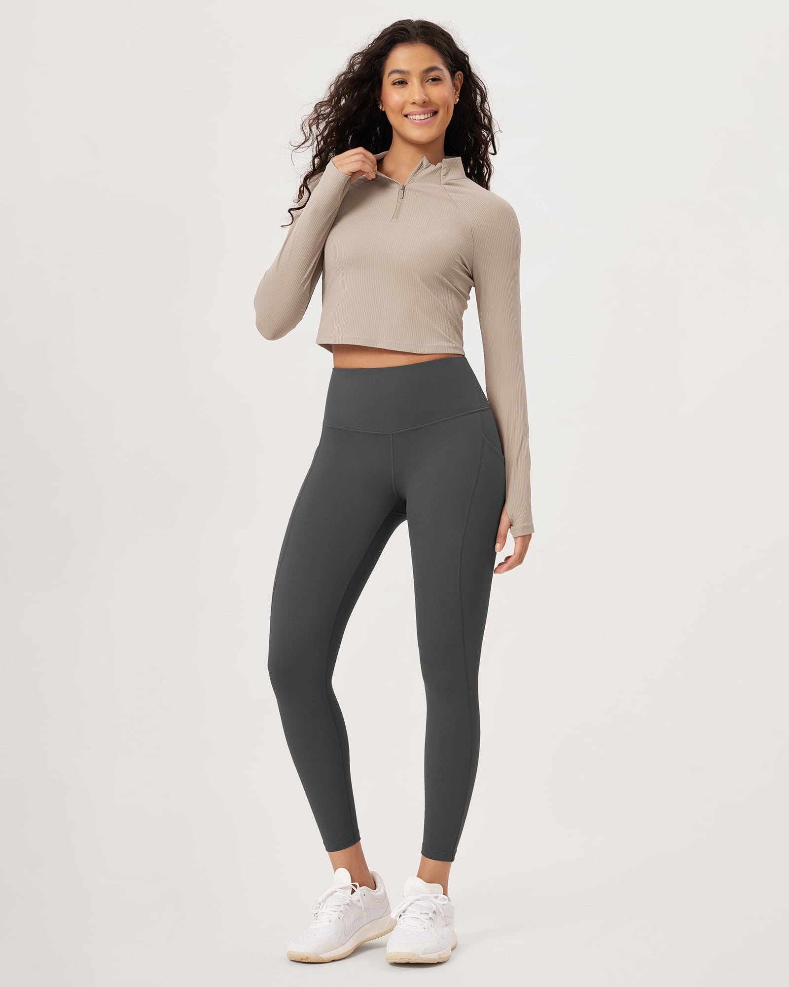 2-Pack 25�High Waist Workout Leggings with Pockets - ododos