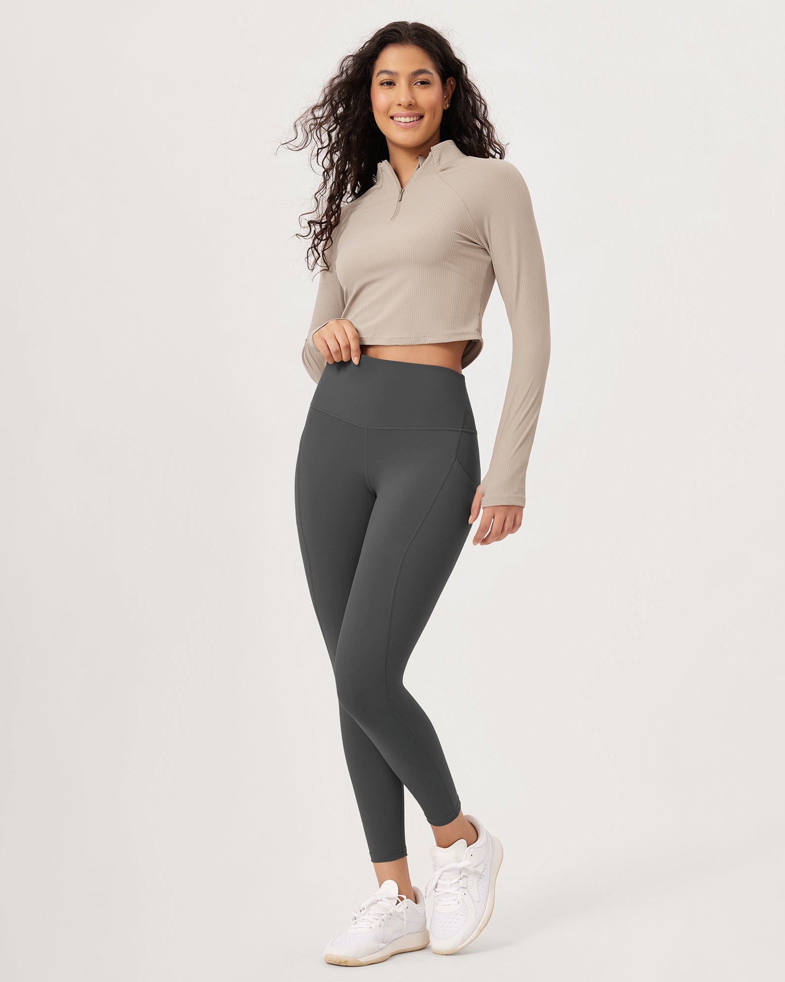 2-Pack 25�High Waist Workout Leggings with Pockets - ododos