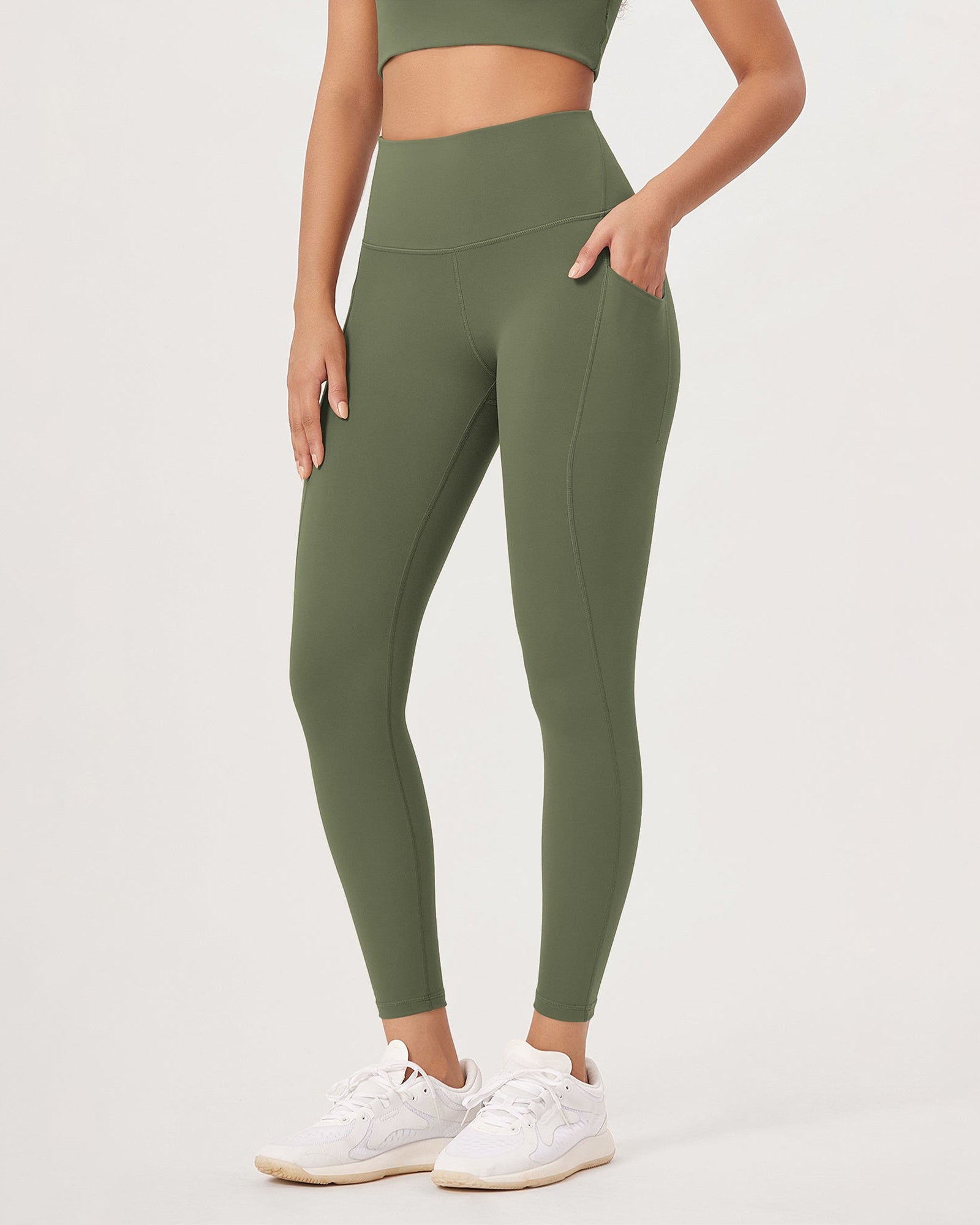 2-Pack 25�High Waist Workout Leggings with Pockets - ododos