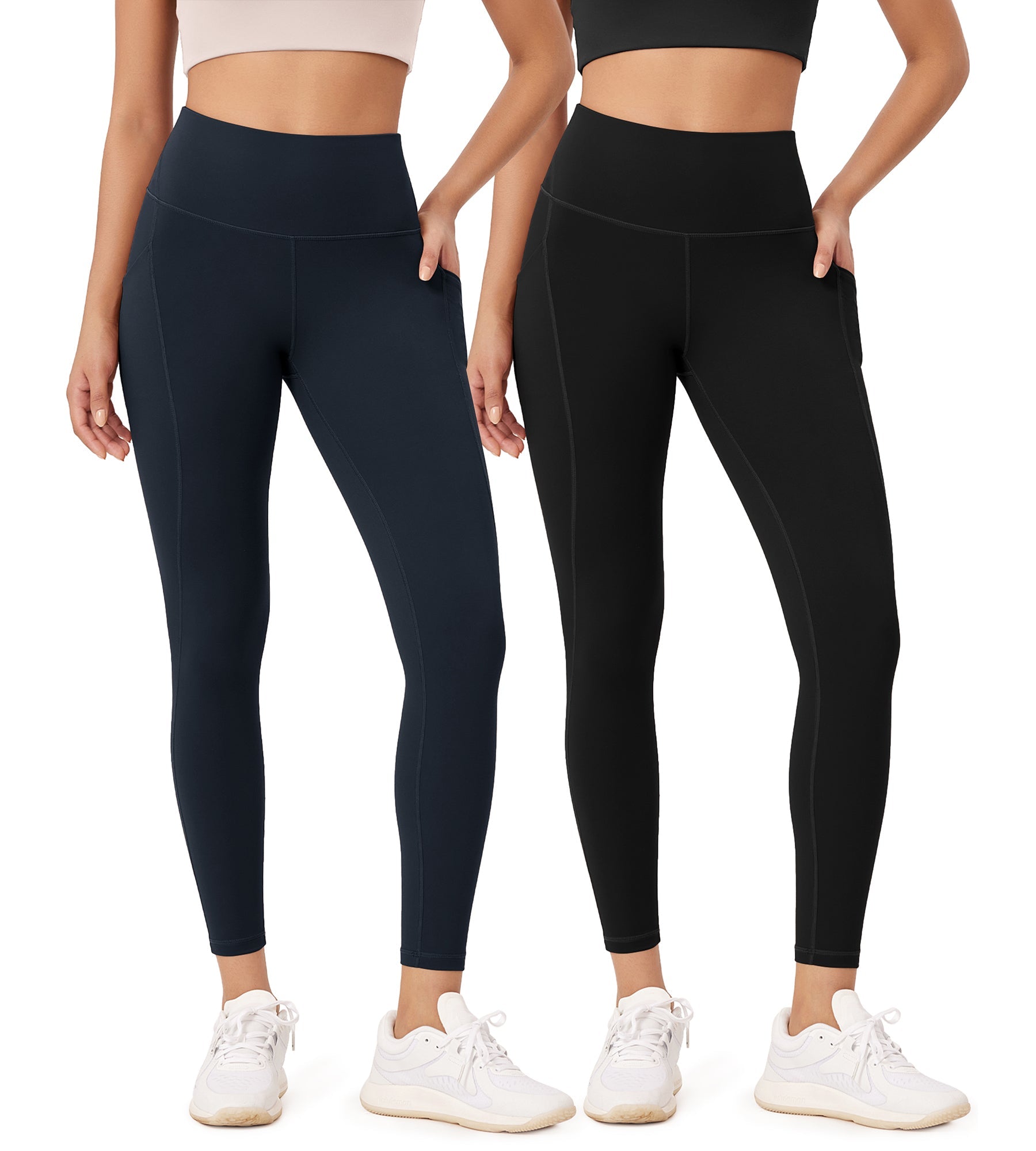 2-Pack 25�High Waist Workout Leggings with Pockets - ododos