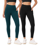 2-Pack 25�High Waist Workout Leggings with Pockets - ododos