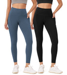 2-Pack 25�High Waist Workout Leggings with Pockets - ododos