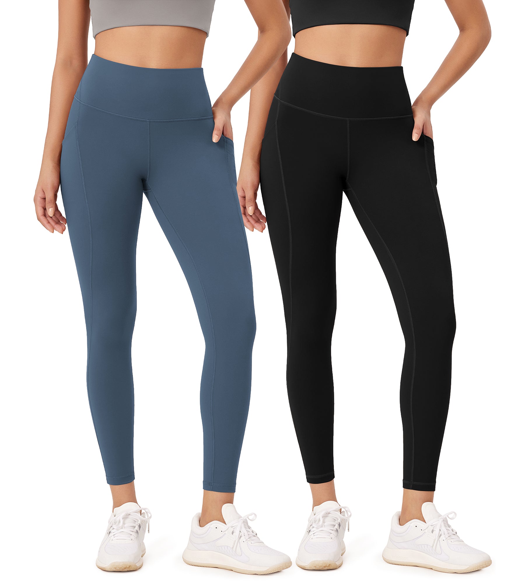 2-Pack 25�High Waist Workout Leggings with Pockets - ododos