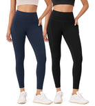 2-Pack 25�High Waist Workout Leggings with Pockets - ododos