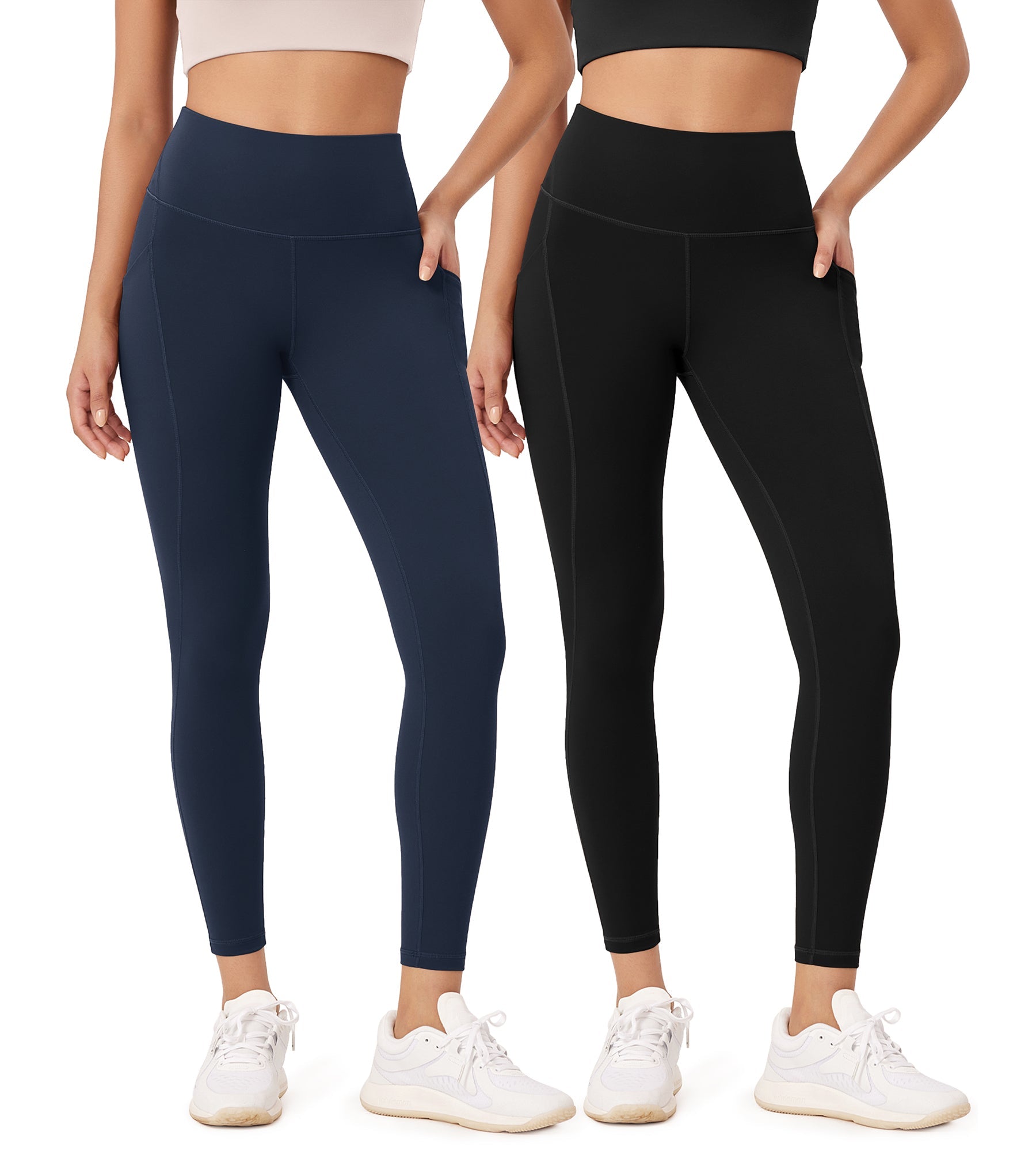2-Pack 25�High Waist Workout Leggings with Pockets - ododos