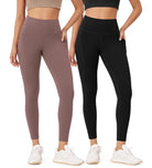 2-Pack 25�High Waist Workout Leggings with Pockets - ododos