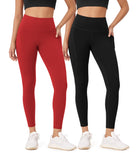 2-Pack 25�High Waist Workout Leggings with Pockets - ododos