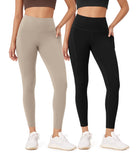 2-Pack 25�High Waist Workout Leggings with Pockets - ododos