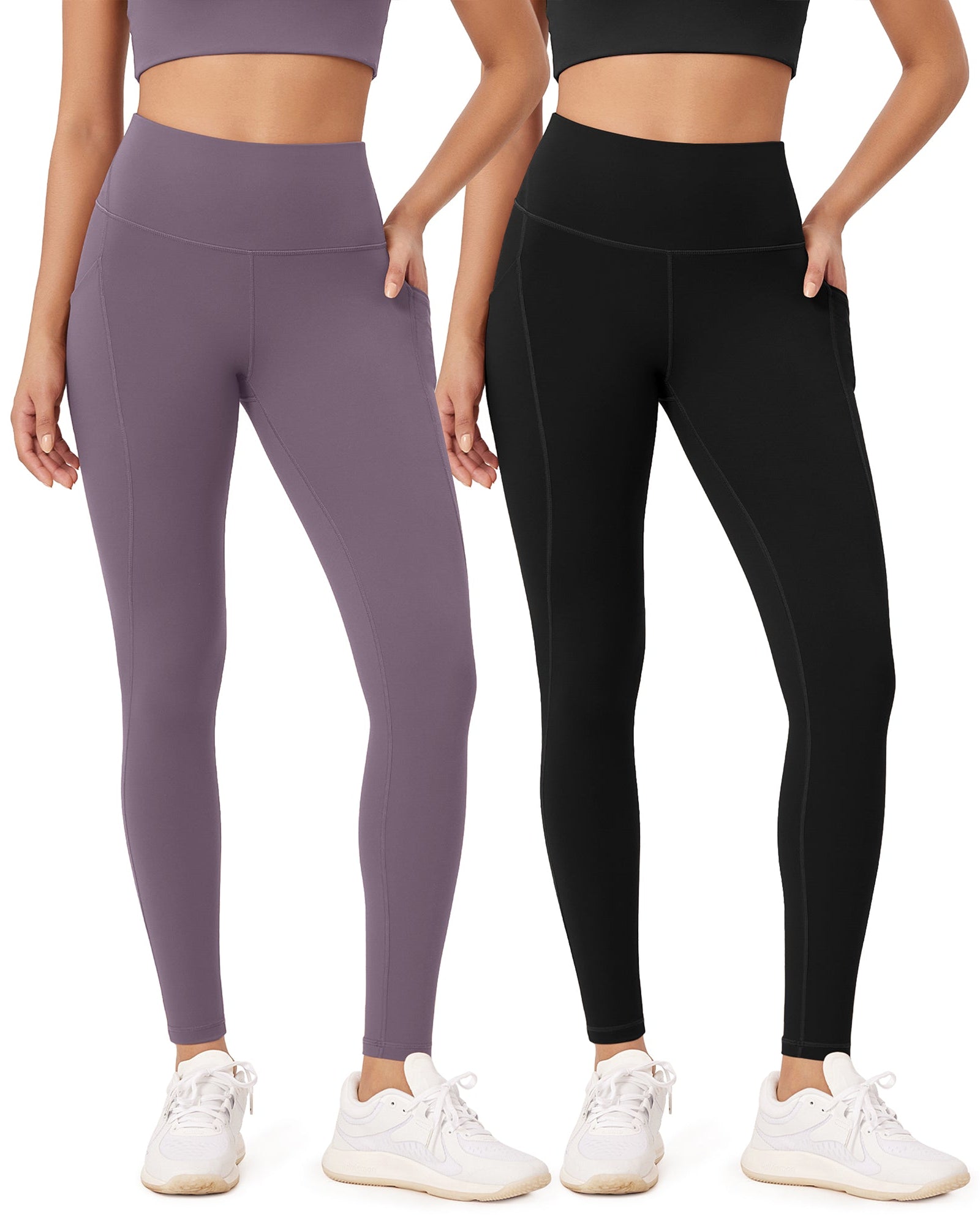 2-Pack 28 High Waist Workout Leggings with Pockets - ododos