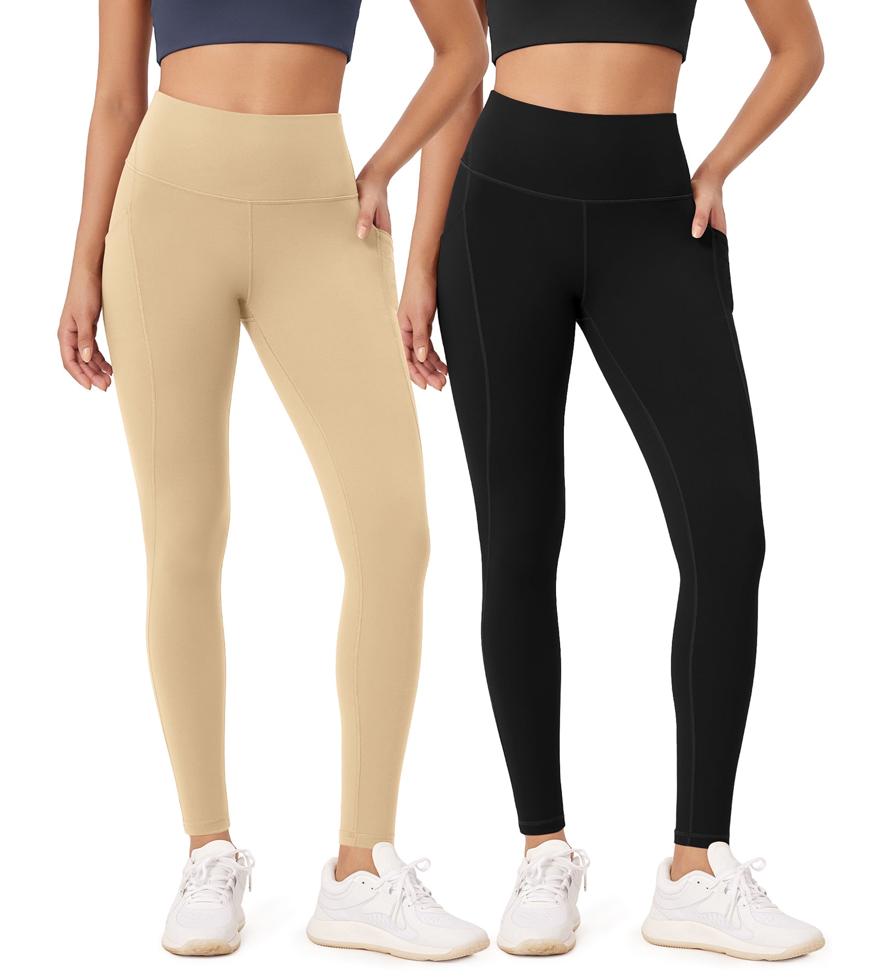 2-Pack 28 High Waist Workout Leggings with Pockets - ododos