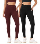 2-Pack 28 High Waist Workout Leggings with Pockets - ododos