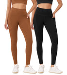 2-Pack 28 High Waist Workout Leggings with Pockets - ododos