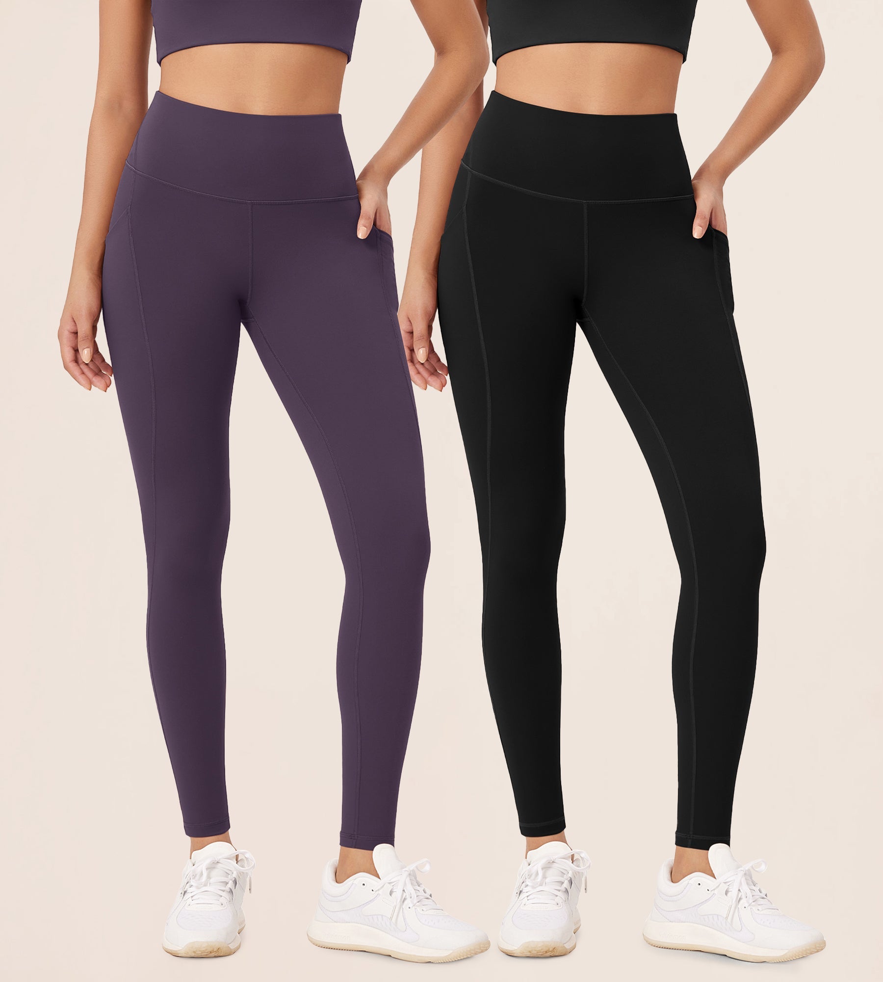 2-Pack 28 High Waist Workout Leggings with Pockets - ododos