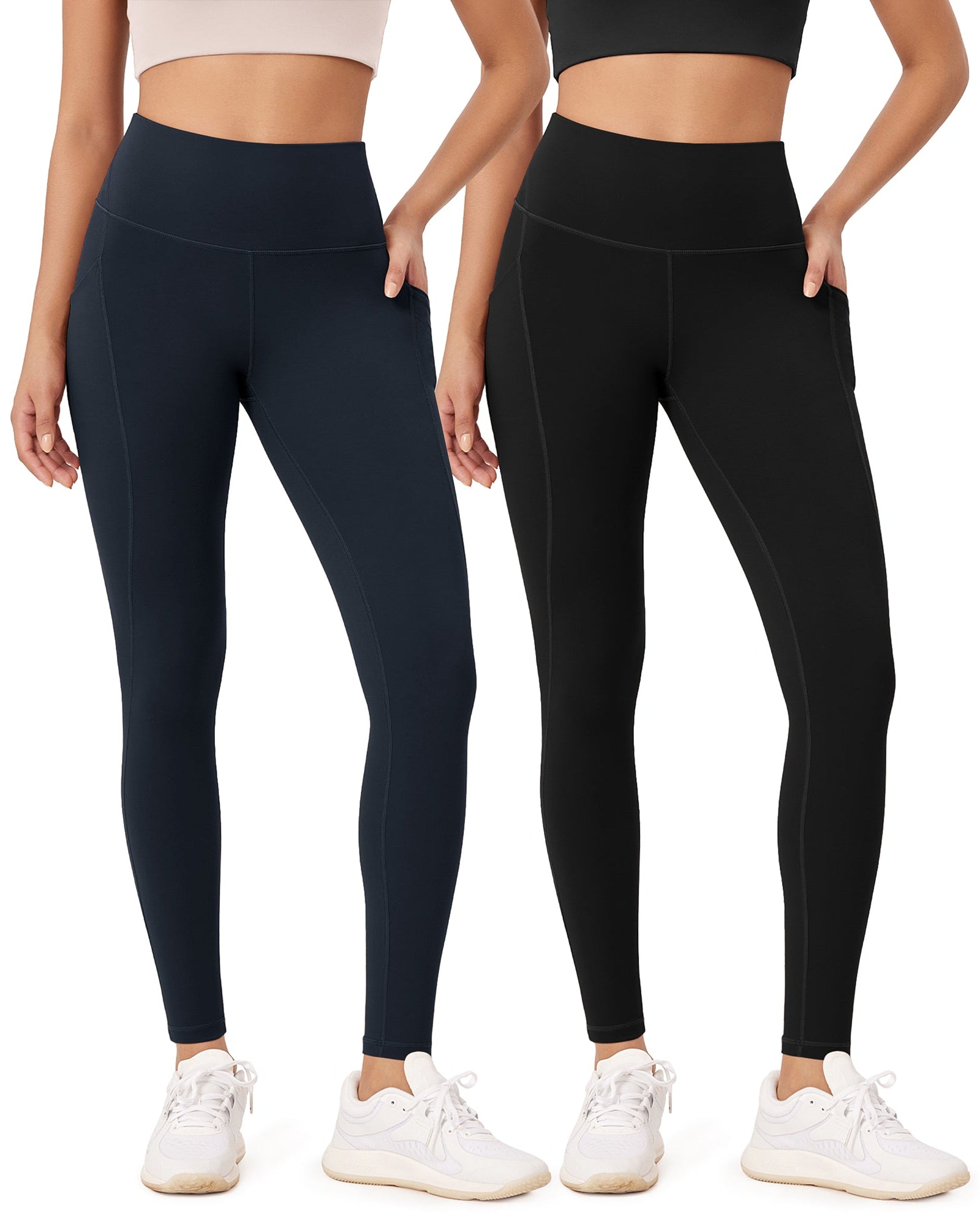 2-Pack 28 High Waist Workout Leggings with Pockets - ododos