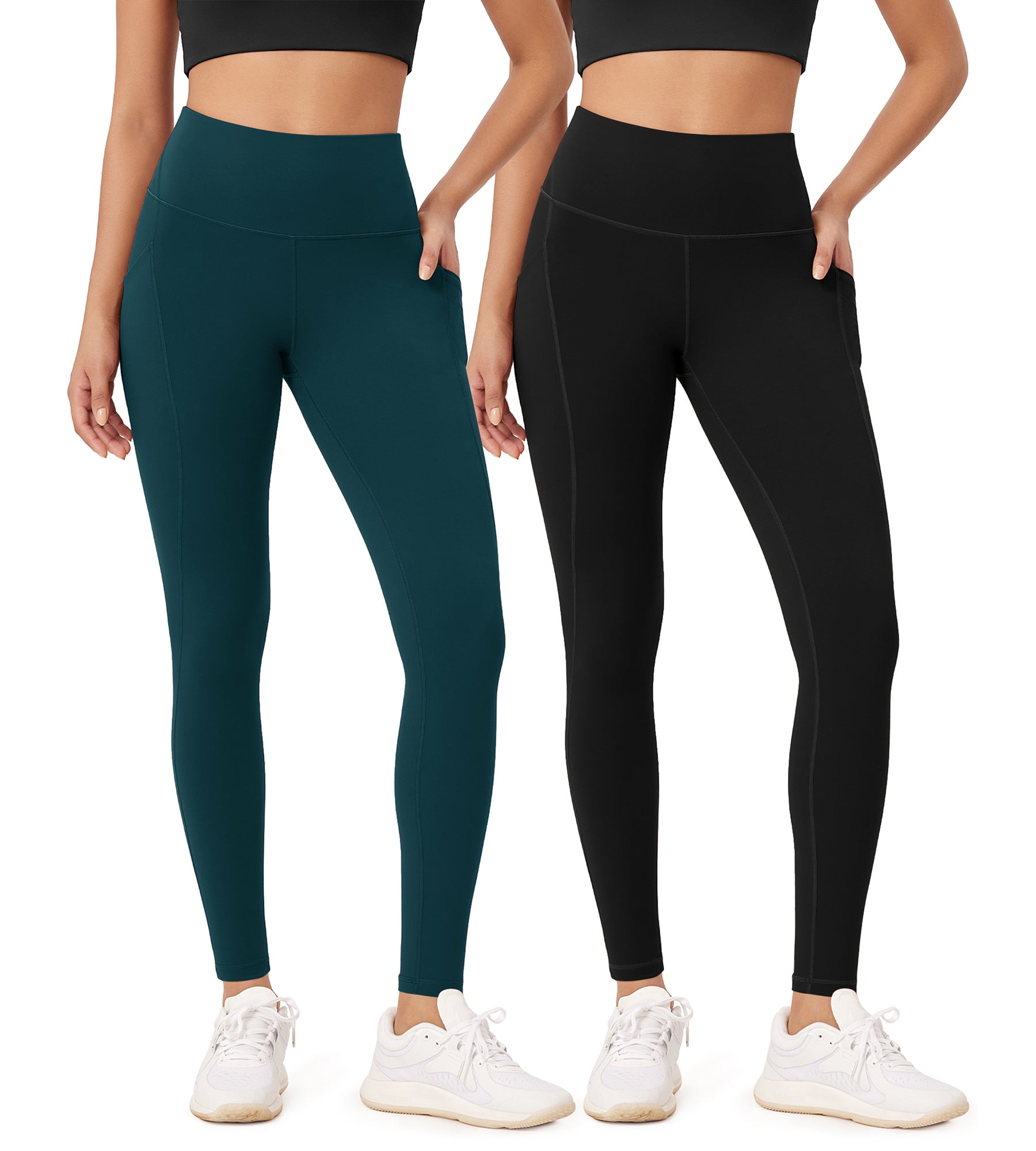 2-Pack 28 High Waist Workout Leggings with Pockets - ododos