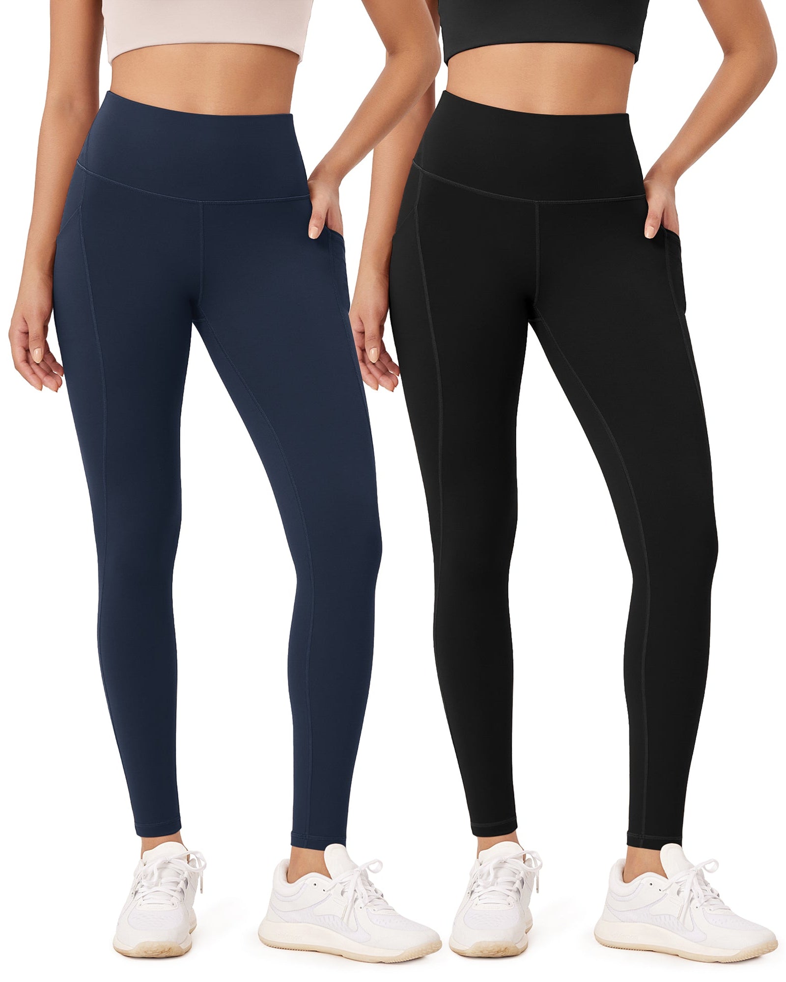 2-Pack 28 High Waist Workout Leggings with Pockets - ododos