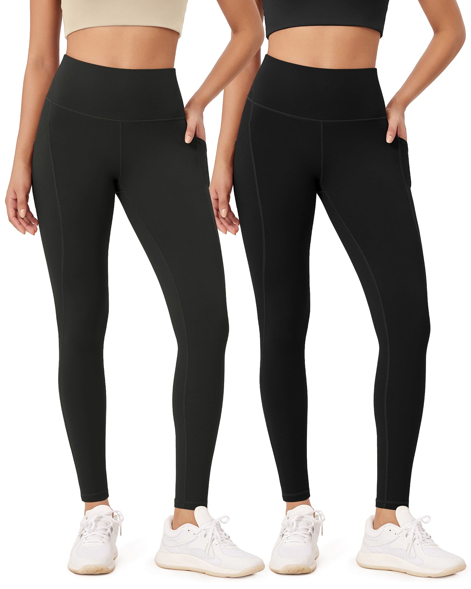 2-Pack 28 High Waist Workout Leggings with Pockets - ododos