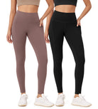 2-Pack 28 High Waist Workout Leggings with Pockets - ododos