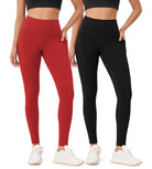 2-Pack 28 High Waist Workout Leggings with Pockets - ododos