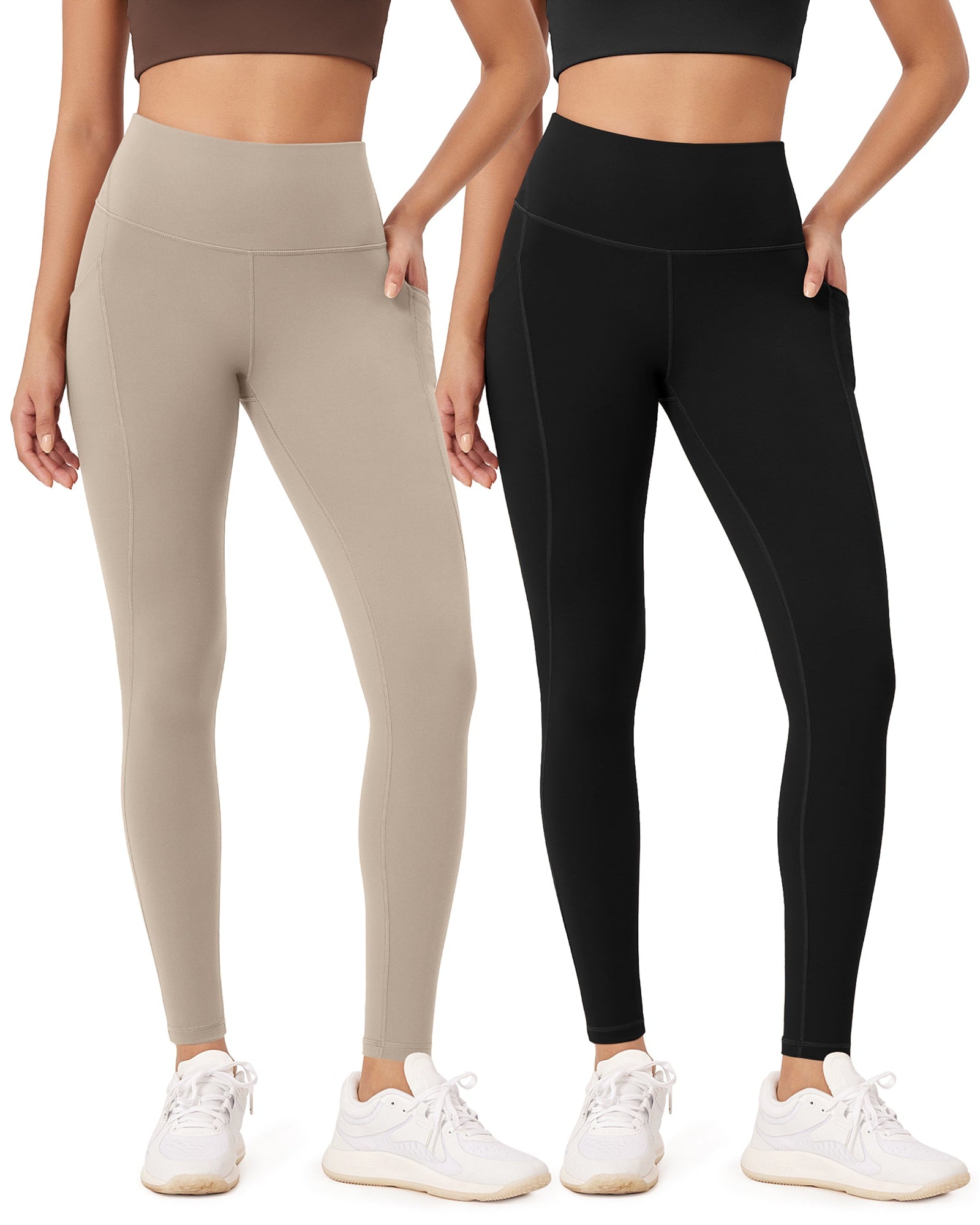 2-Pack 28 High Waist Workout Leggings with Pockets - ododos