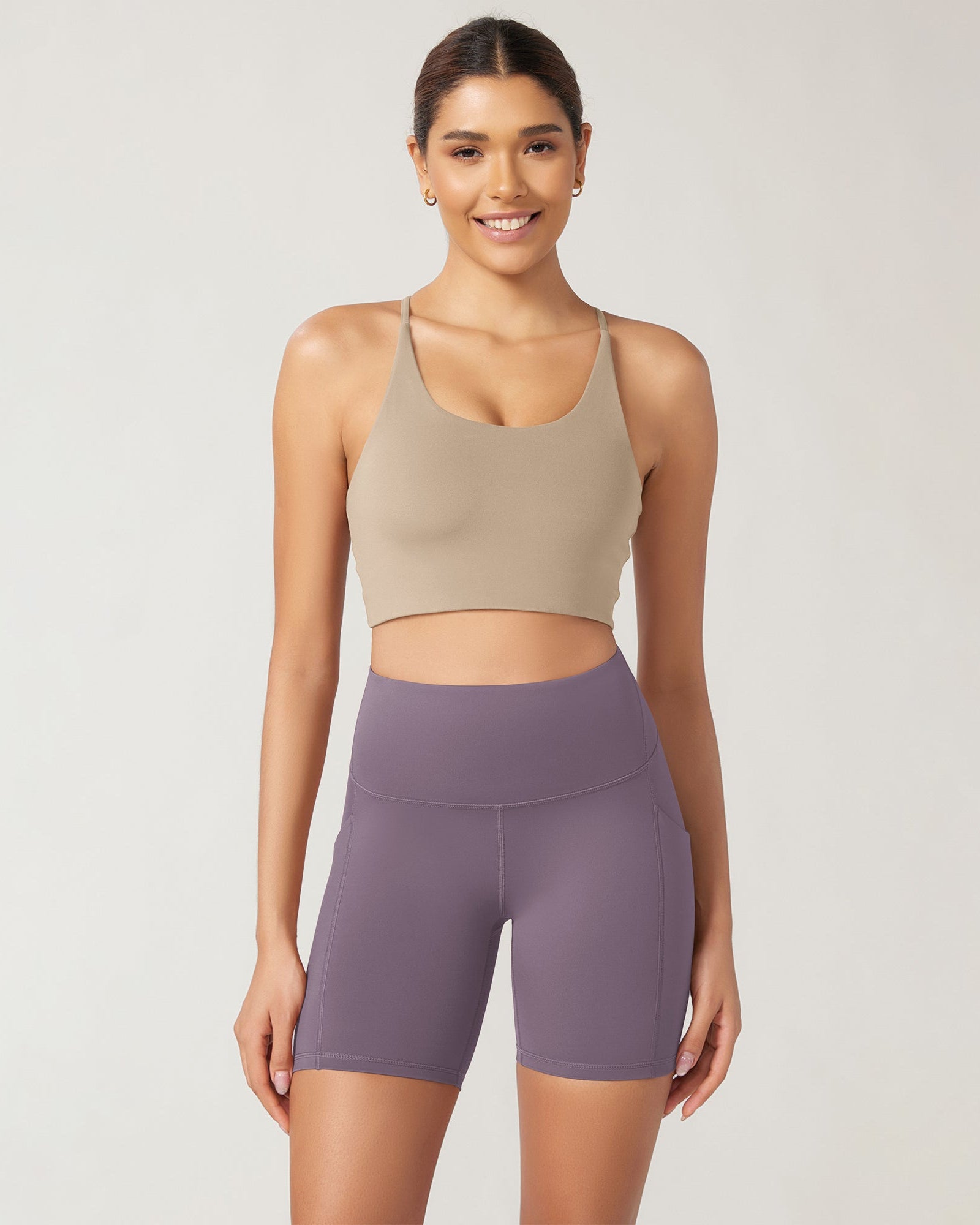 ODLEX 6 Inseam High Waist Workout Athletic Biker Shorts with Pockets - ododos