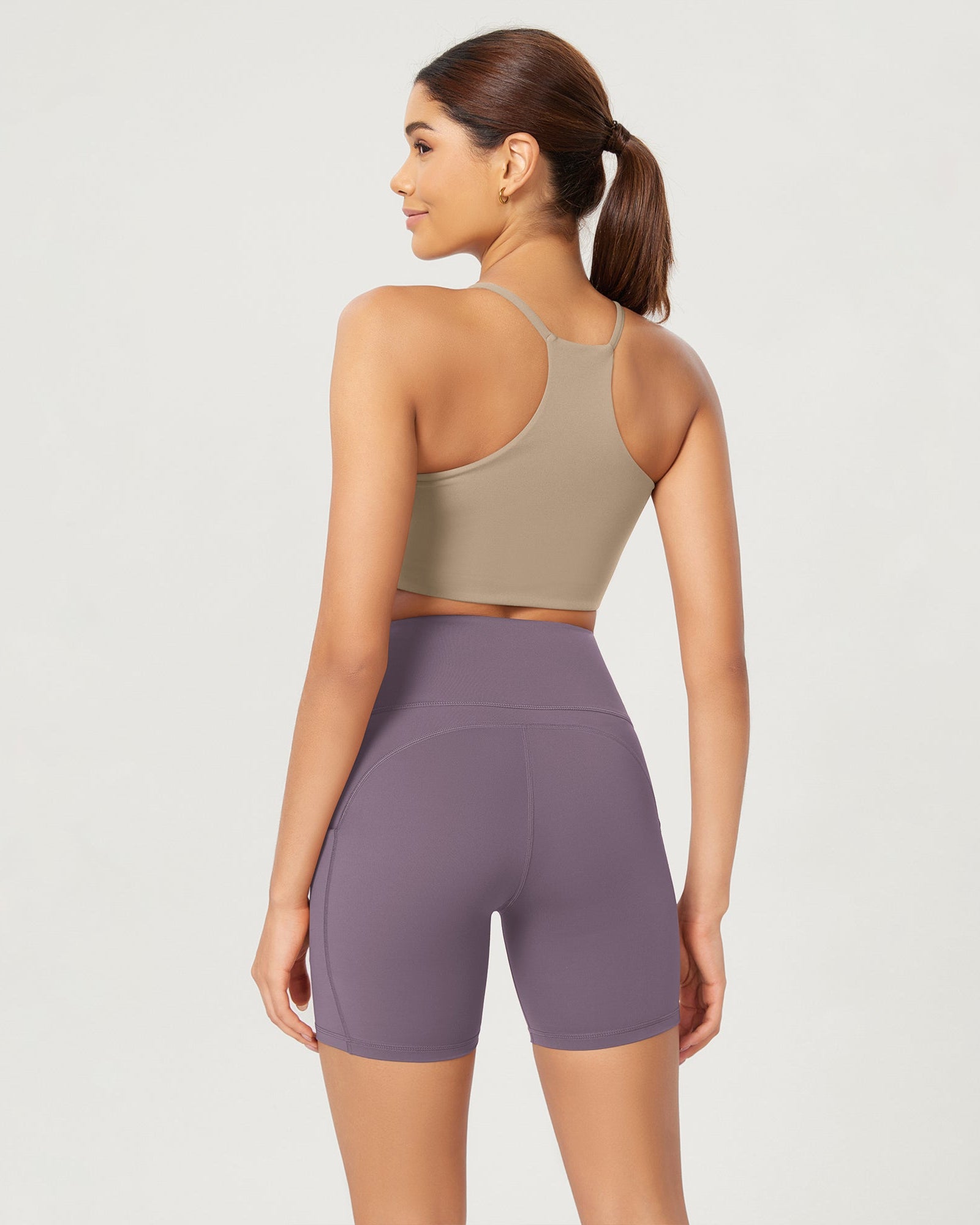 ODLEX 6 Inseam High Waist Workout Athletic Biker Shorts with Pockets - ododos