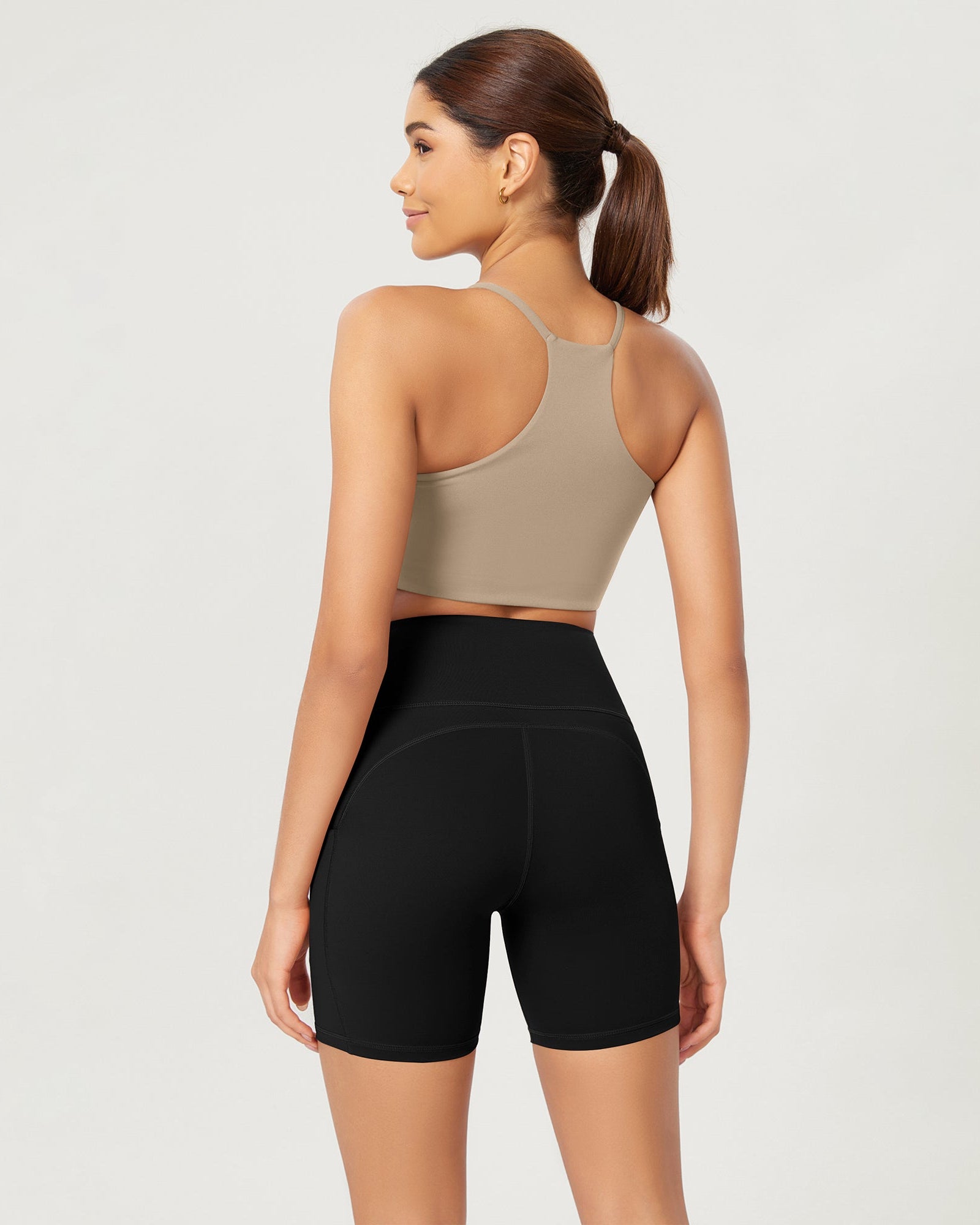 ODLEX 2-Pack 6 Inseam High Waist Workout Athletic Biker Shorts with Pockets - ododos